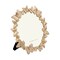 Round Butterfly Picture Frame with Gold With White Painted Frame 4”x4” Personalized Photo Frame Round Shape, for Vertical Display on Tabletop, Home Decor, Wedding or any Milestone Photos